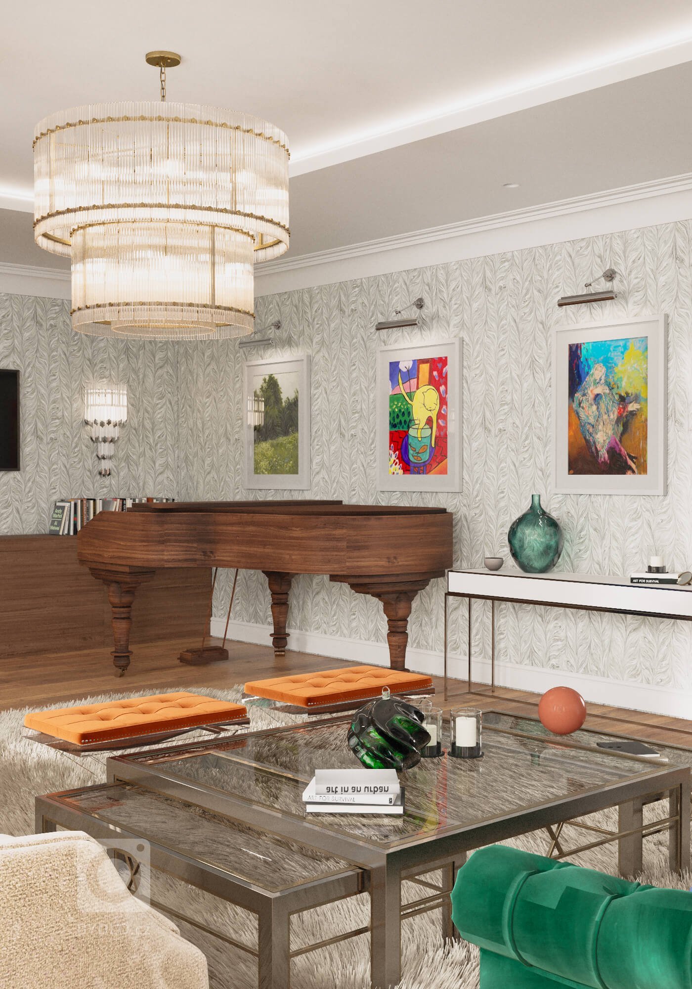 Návrh obývacího pokoje v domě, kde byl již zastaralý interiér a rodina požadovala refresh. Jeden z mála klientů se nebáli prostor oživit barvami , barevnými…