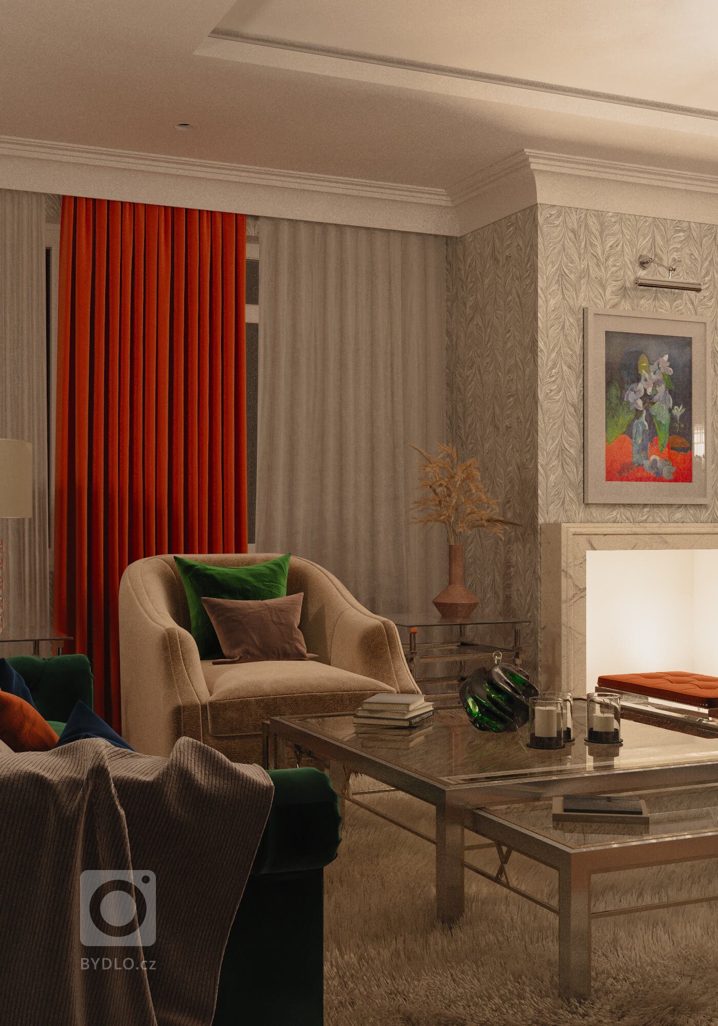 Návrh obývacího pokoje v domě, kde byl již zastaralý interiér a rodina požadovala refresh. Jeden z mála klientů se nebáli prostor oživit barvami , barevnými…