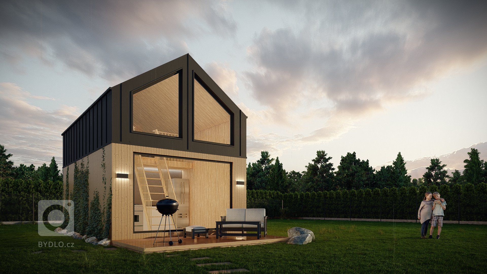 Vizualizace exteriéru malého tinyhousu pro klienta. Nechte si také zpracovat vizualizaci od nás se všímvšudy. Ke všem projektům přistupujeme individuálně.
