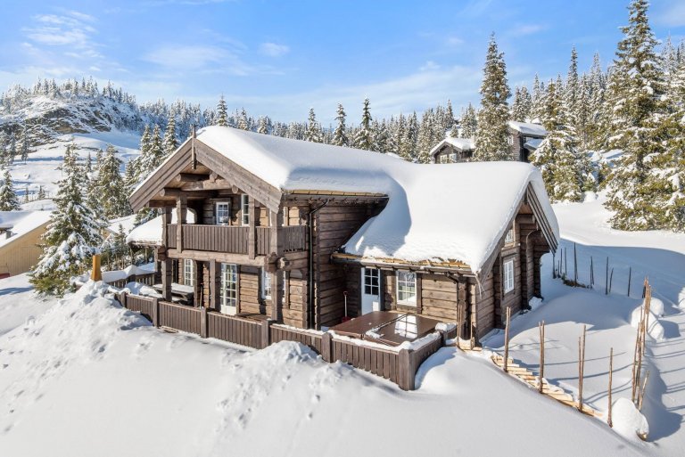 Norský srub v horách