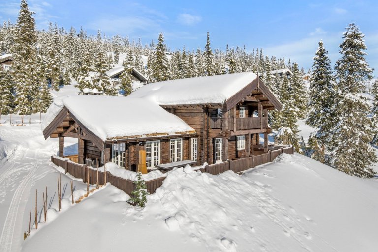 Norský srub v horách