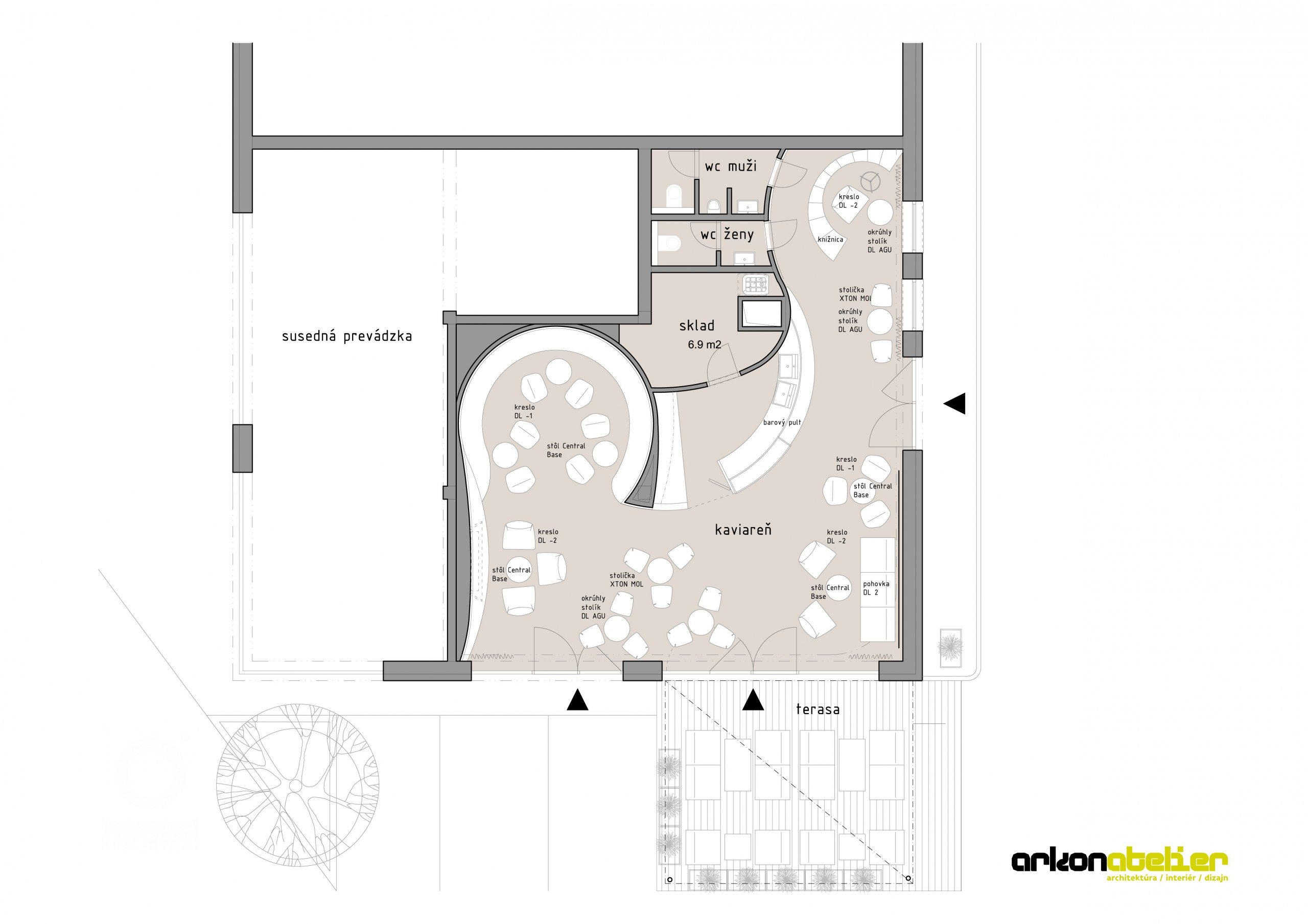 Cieľom bolo vytvoriť jedinečný a&nbsp;originálny interiér kaviarne v&nbsp;škandinávskom štýle podľa požiadaviek investorov s&nbsp;použitím modrej petrolejovej…