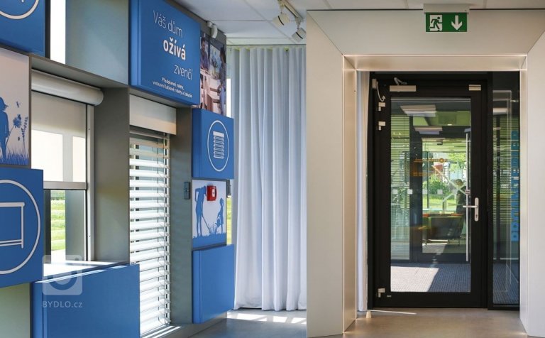 Interiér nového showroomu firmy Somfy.
