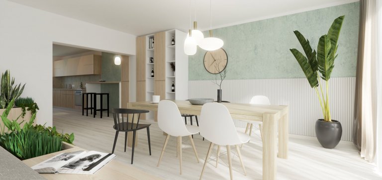 Interiérový design řadového domu v Praze - Proseku