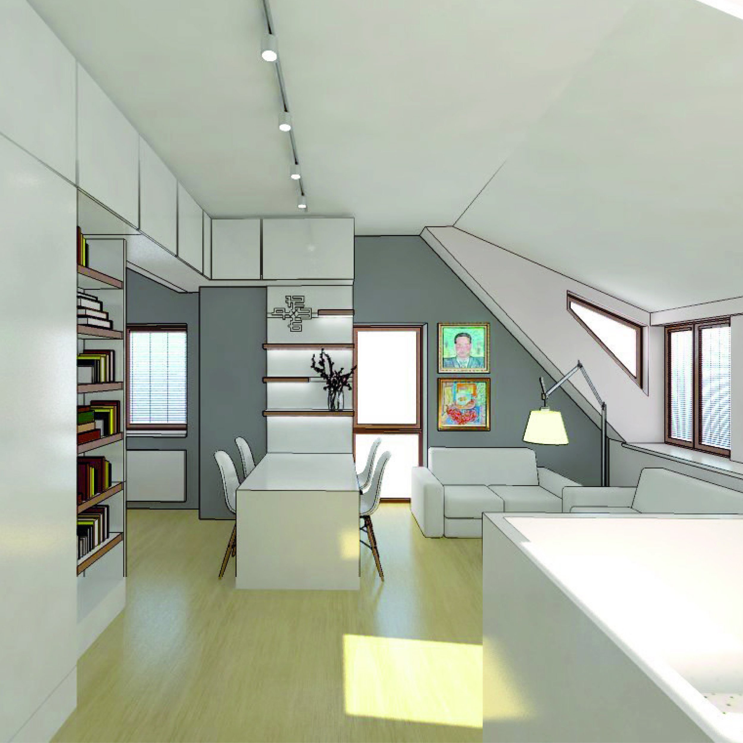 rekonstrukce podkrovního bytu, Praha
realizováno
