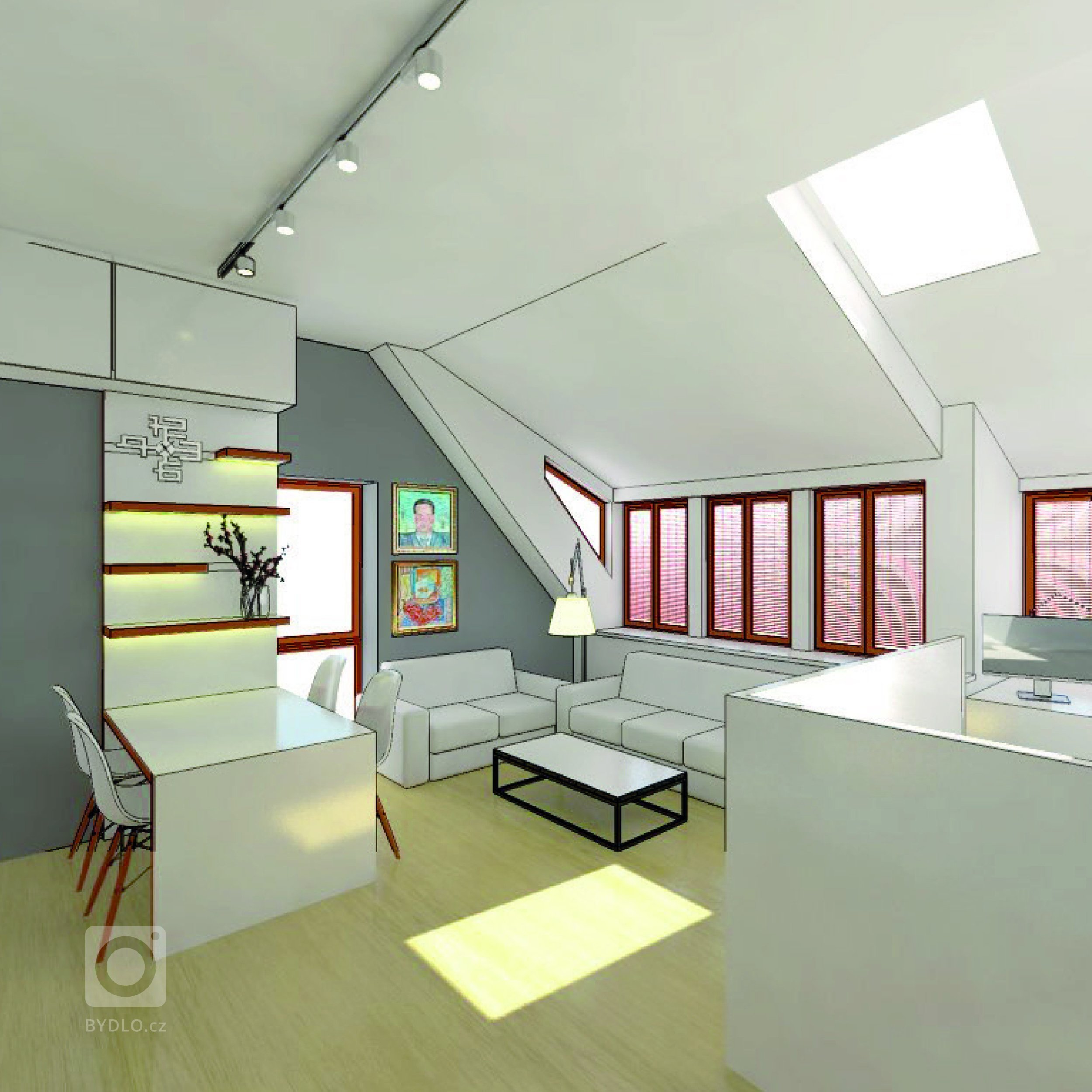 rekonstrukce podkrovního bytu, Praha
realizováno
