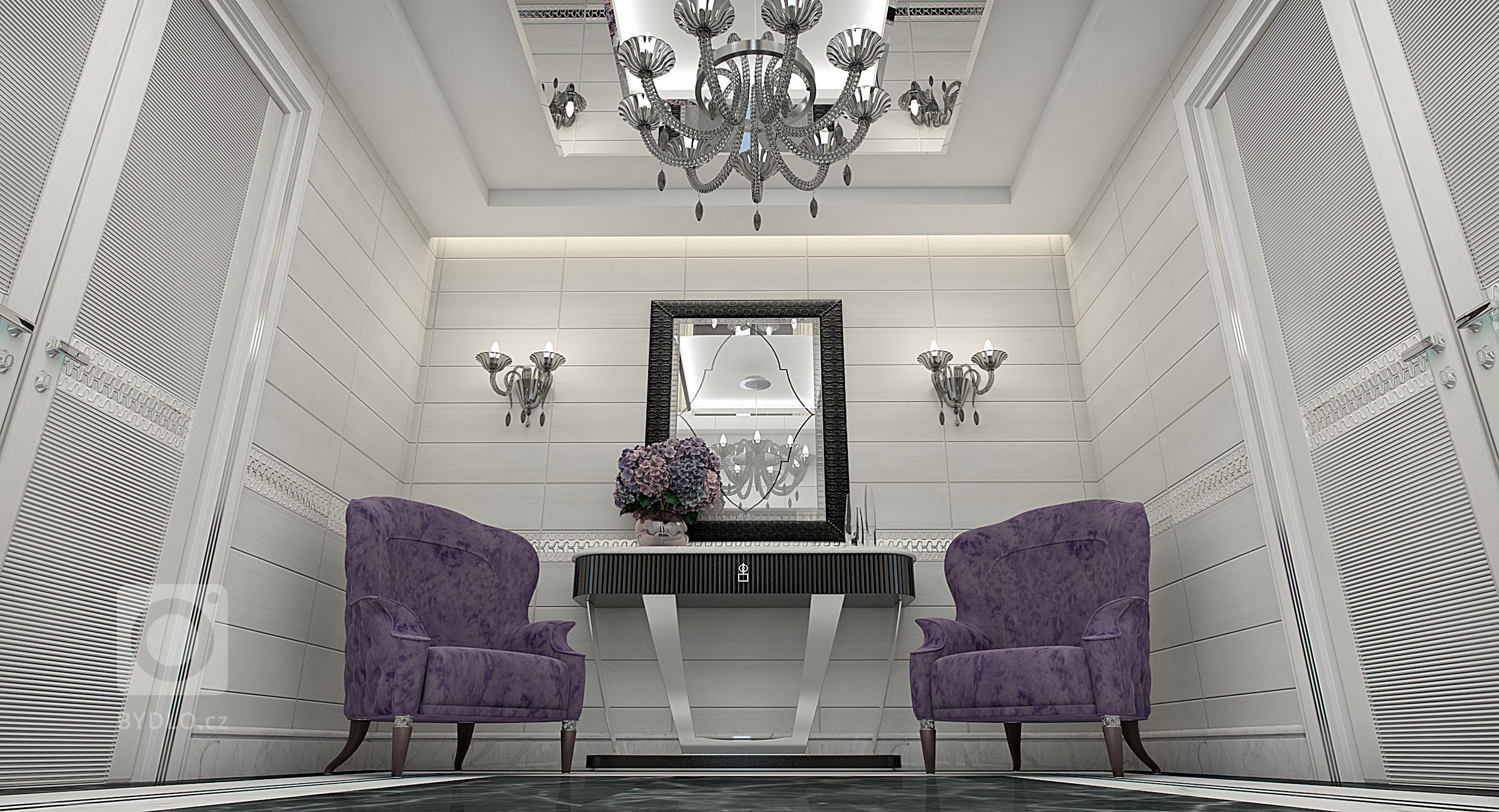 Jedna z variant návrhu iteriéru rodinného domu v Kamenicích.&nbsp;
