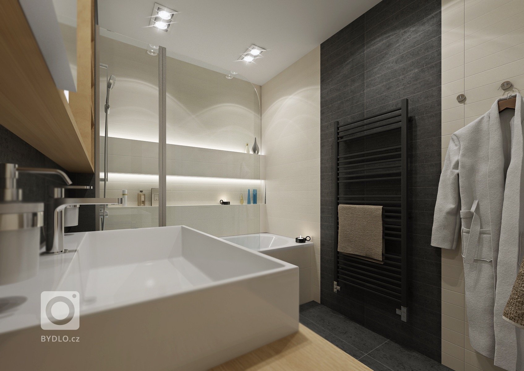 Zemité barvy, béžová, bílá, přírodní dub, champagne a antracit. To jsou barvy a odstíny,které provázejí interiér pražského bytu 3+kk. V&nbsp;obývacím pokoji…