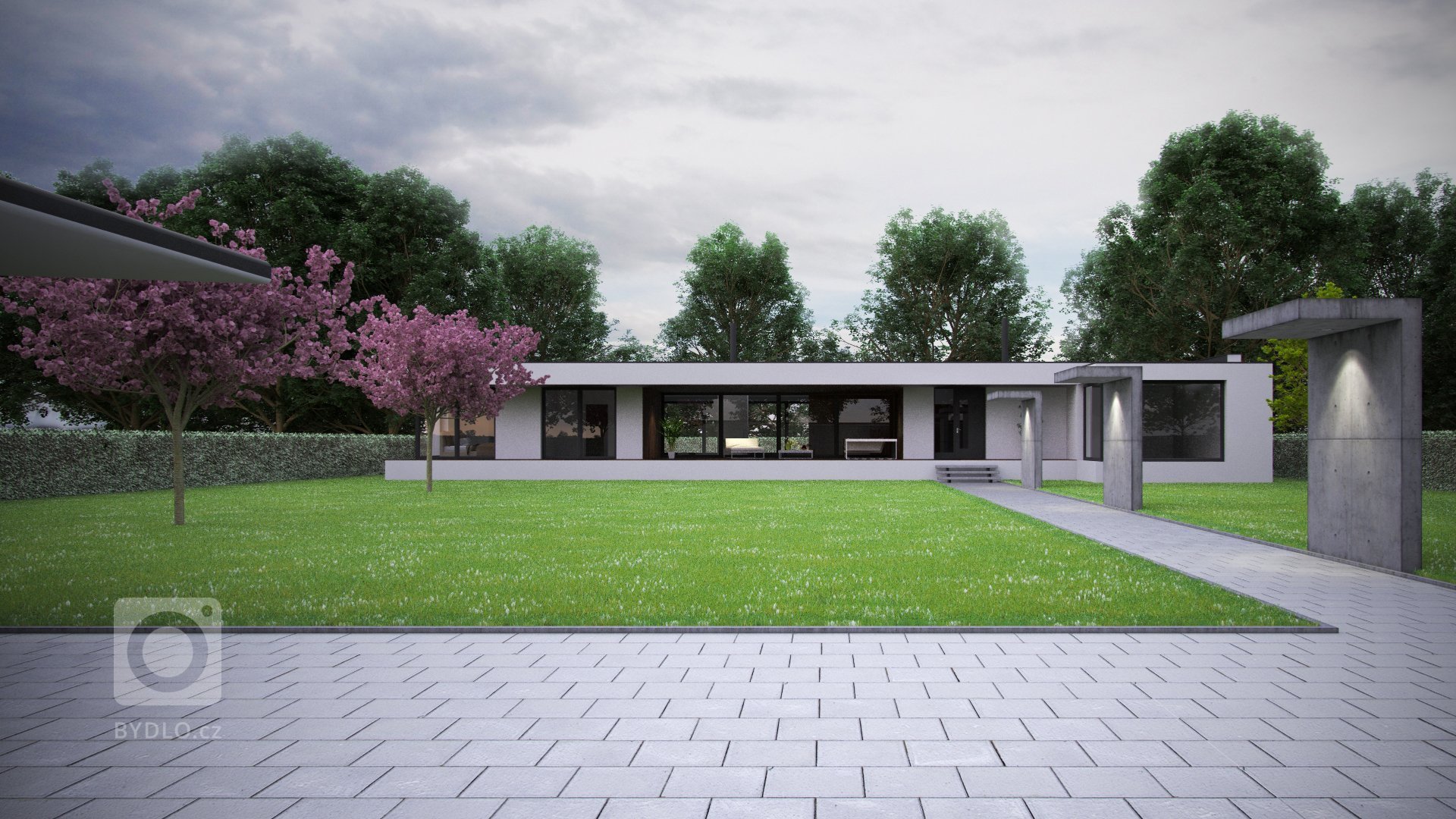 Architektonická studie rodinného domu.
