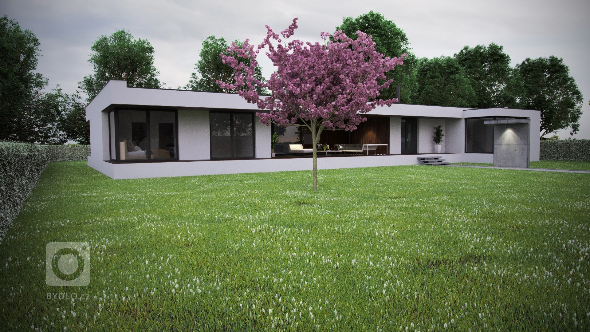 Architektonická studie rodinného domu.
