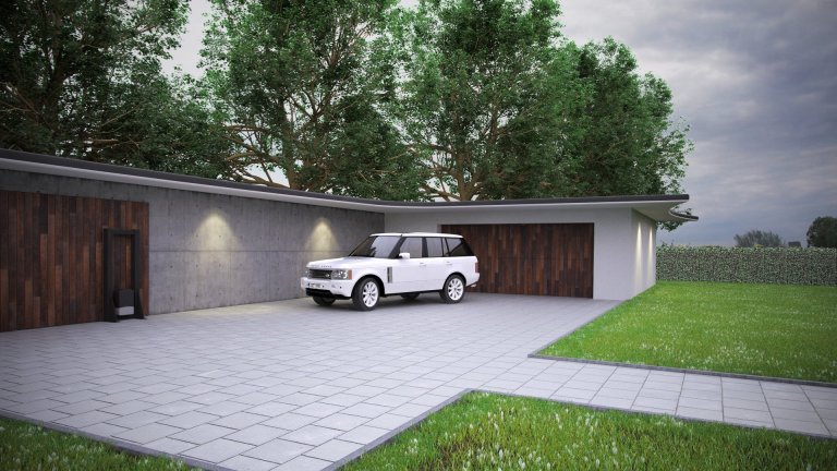 Architektonická studie rodinného domu.
