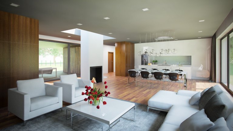 Architektonická studie rodinného domu.
