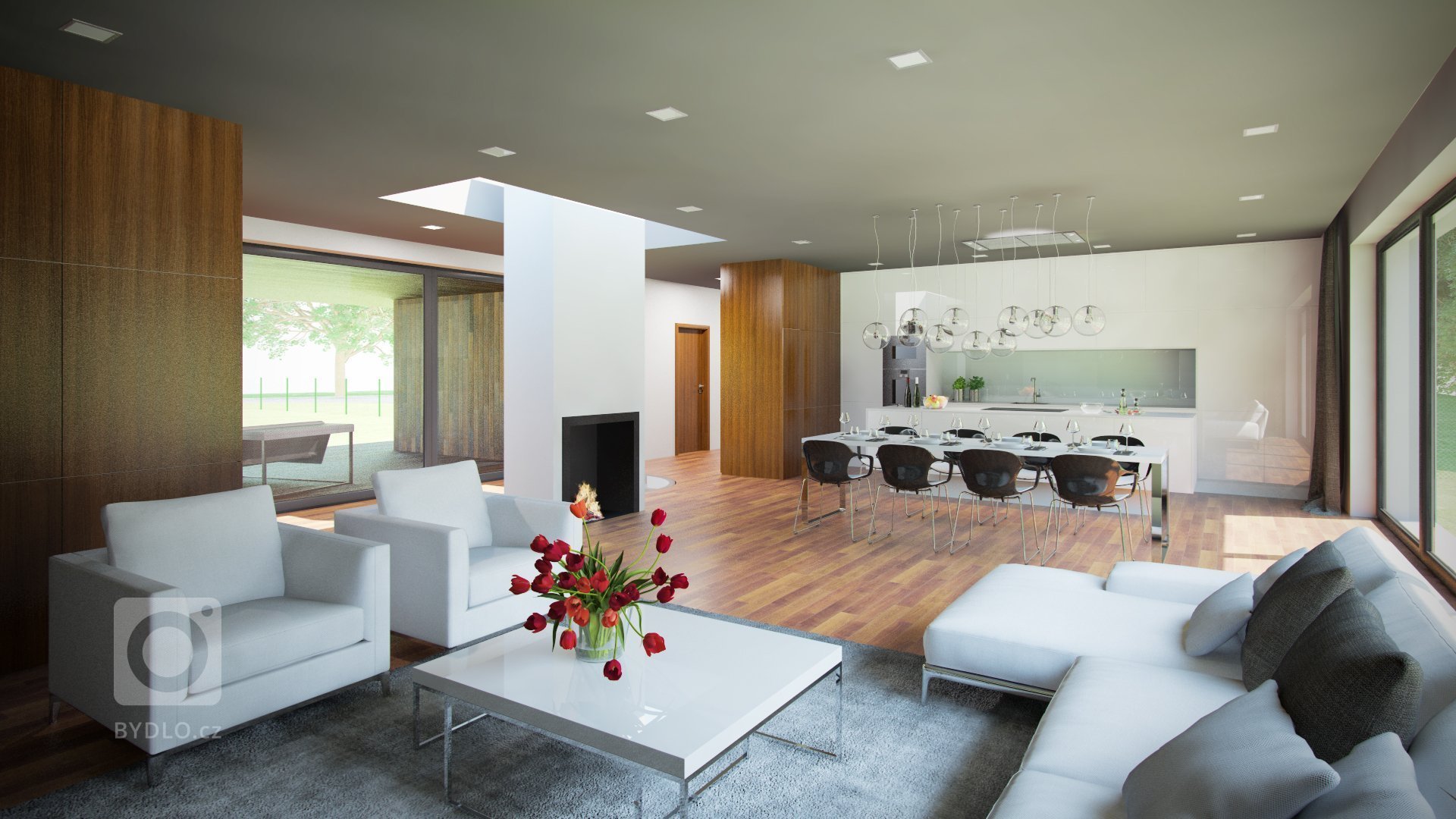 Architektonická studie rodinného domu.
