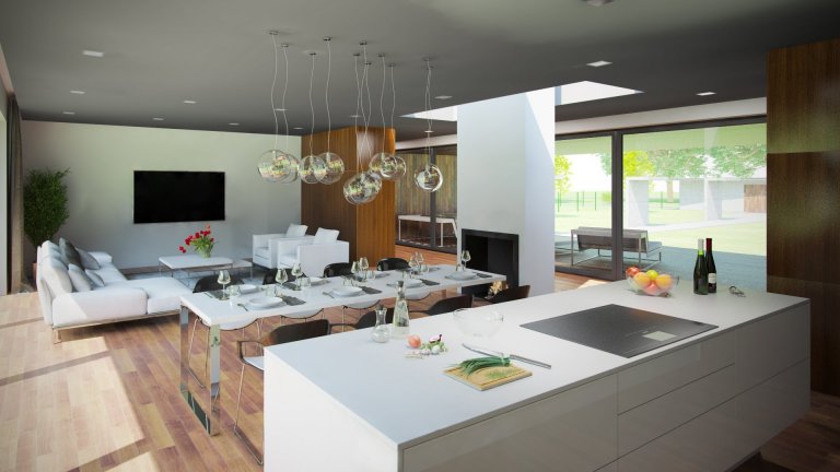 Architektonická studie rodinného domu.
