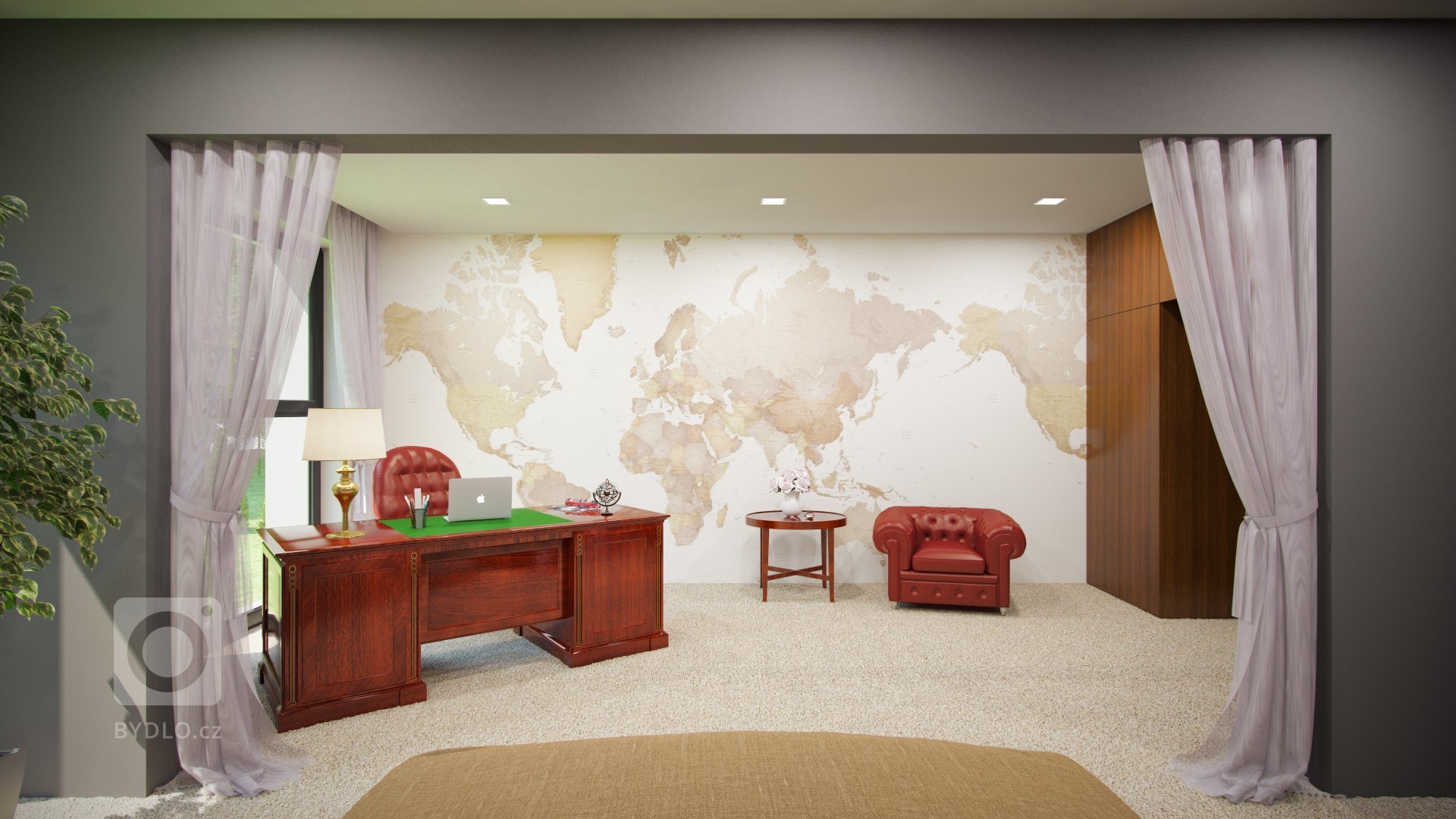 Architektonická studie rodinného domu.
