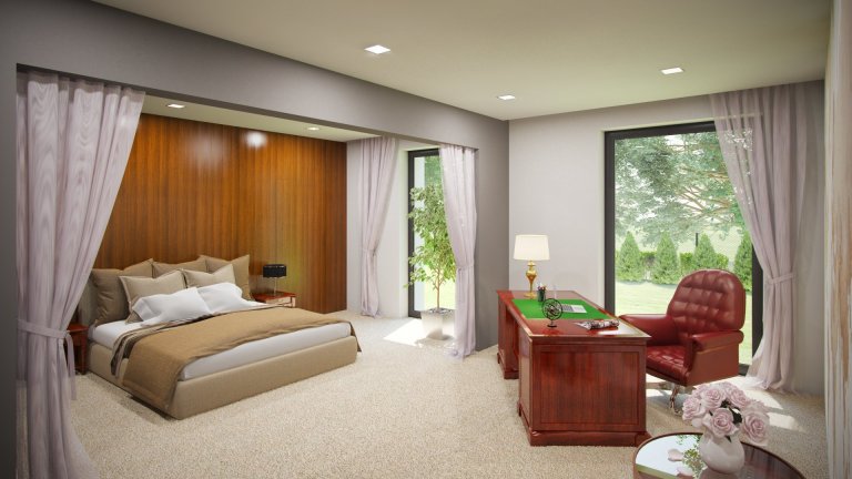 Architektonická studie rodinného domu.
