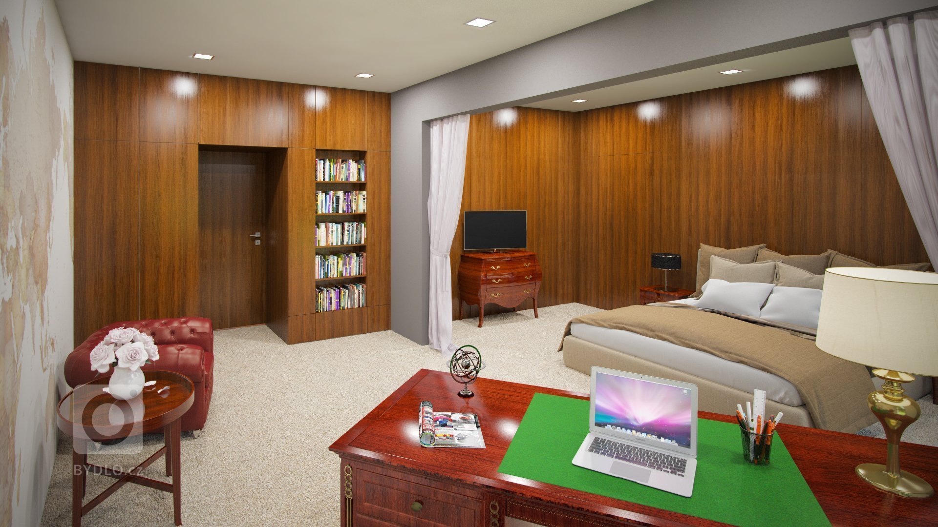 Architektonická studie rodinného domu.
