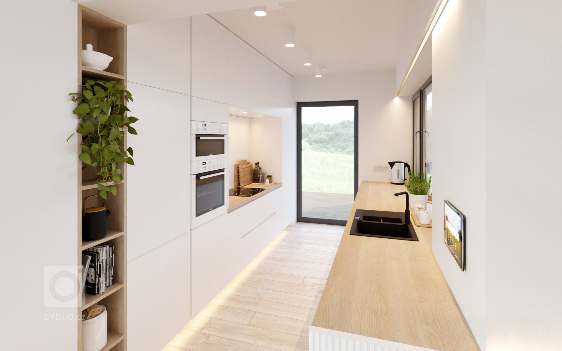 Interiér rodinného domu ve svahu na okraji Berouna s výhledem na celé město.&nbsp;

Klienti za námi přišli před zahájením výstavby domu, proto jsme mohli…