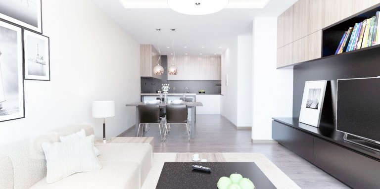 Spojili sme čiernu eleganciu,výraznú kresbu dreva a elegantné doplnky do návrhu bytu v Slnečniciach. Výsledkom je &nbsp;moderne zariadený interiér v zemitých…