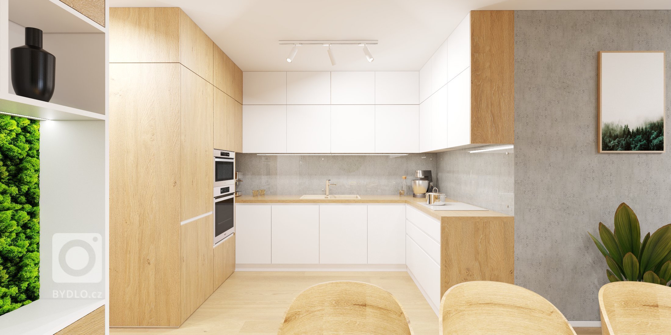 Náš&nbsp; návrh bytu v&nbsp;Kolísky Záhorská Bystrica&nbsp;????, kde sme sa pohrali s väčšími plochami machu od&nbsp;MOSSdesign&nbsp;☘️, ktoré pekne vyniknú na…