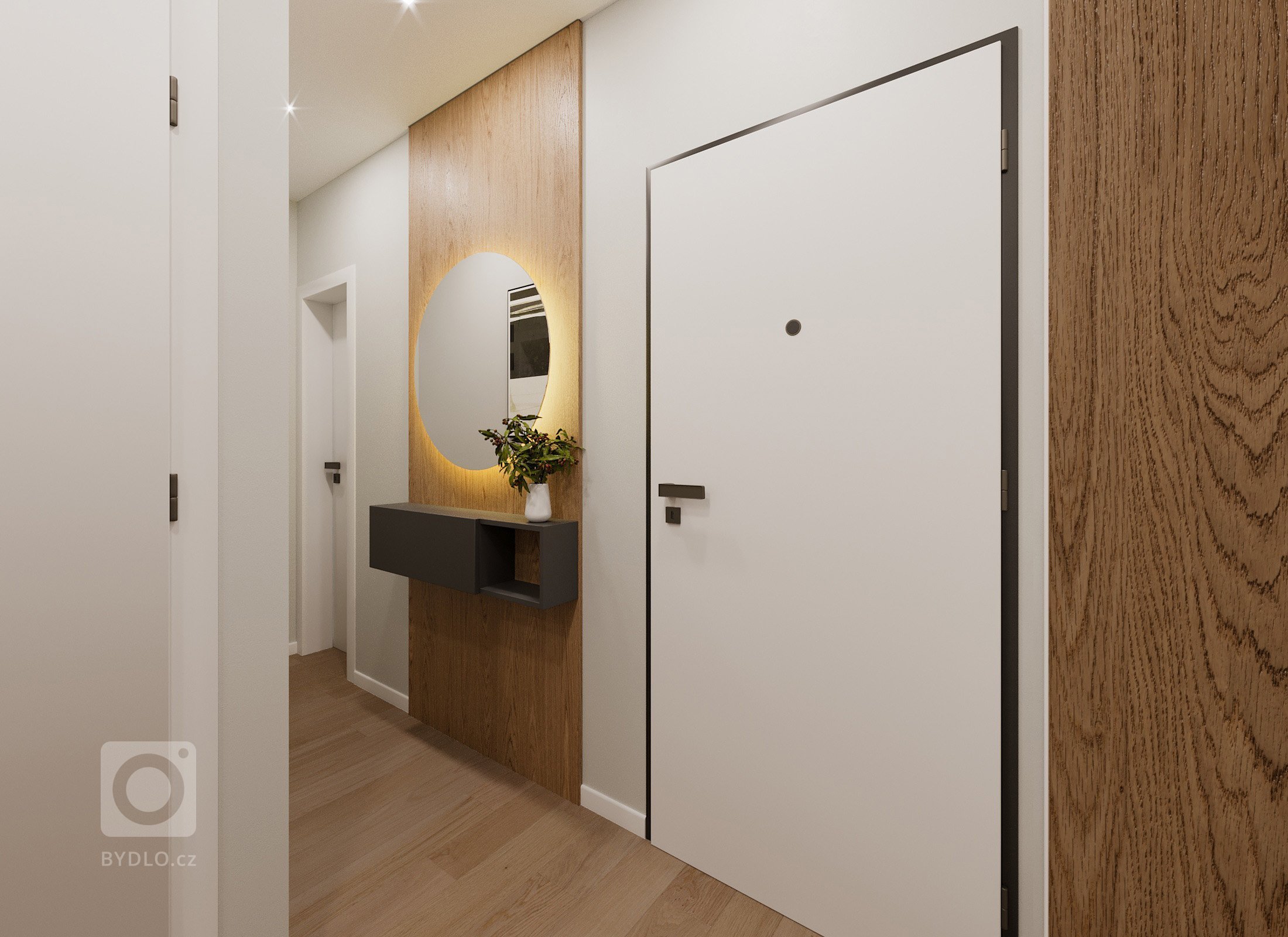 Nábytkové prvky vo výrazných materiáloch plynulo prechádzajú z priestoru kuchyne do obývačky, čím vytvárajú ucelený interiér dennej zóny bytu kde sme sa…