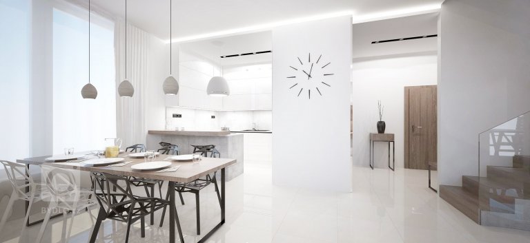 Interiér 5-izbového mezonetového bytu v&nbsp;Bratislavskej Dúbravke je navrhnutý v&nbsp;modernom minimalistickom duchu. Materiálovo sme interiér koncipovali v…