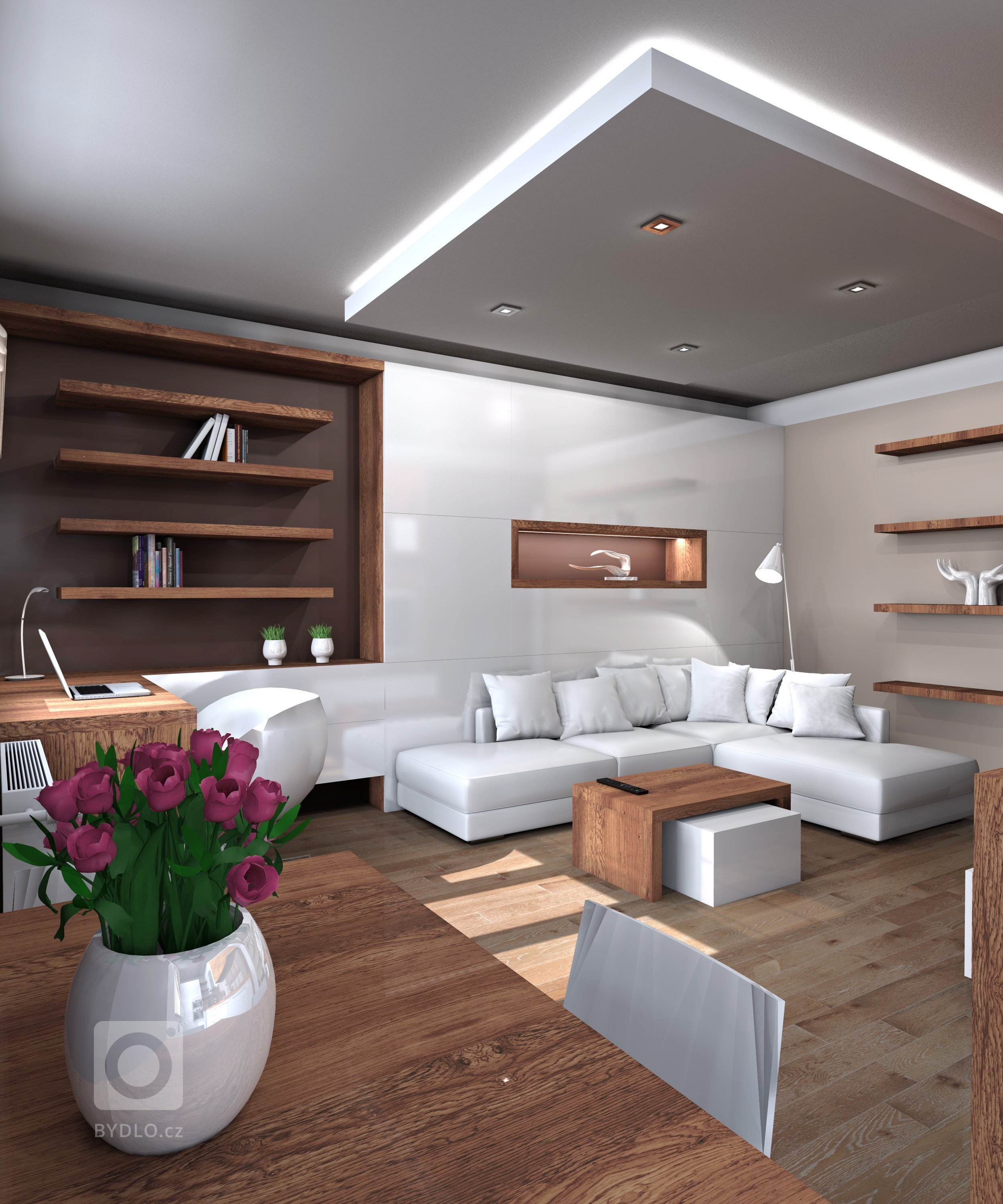 Obývací pokoj s kuchyňským koutem