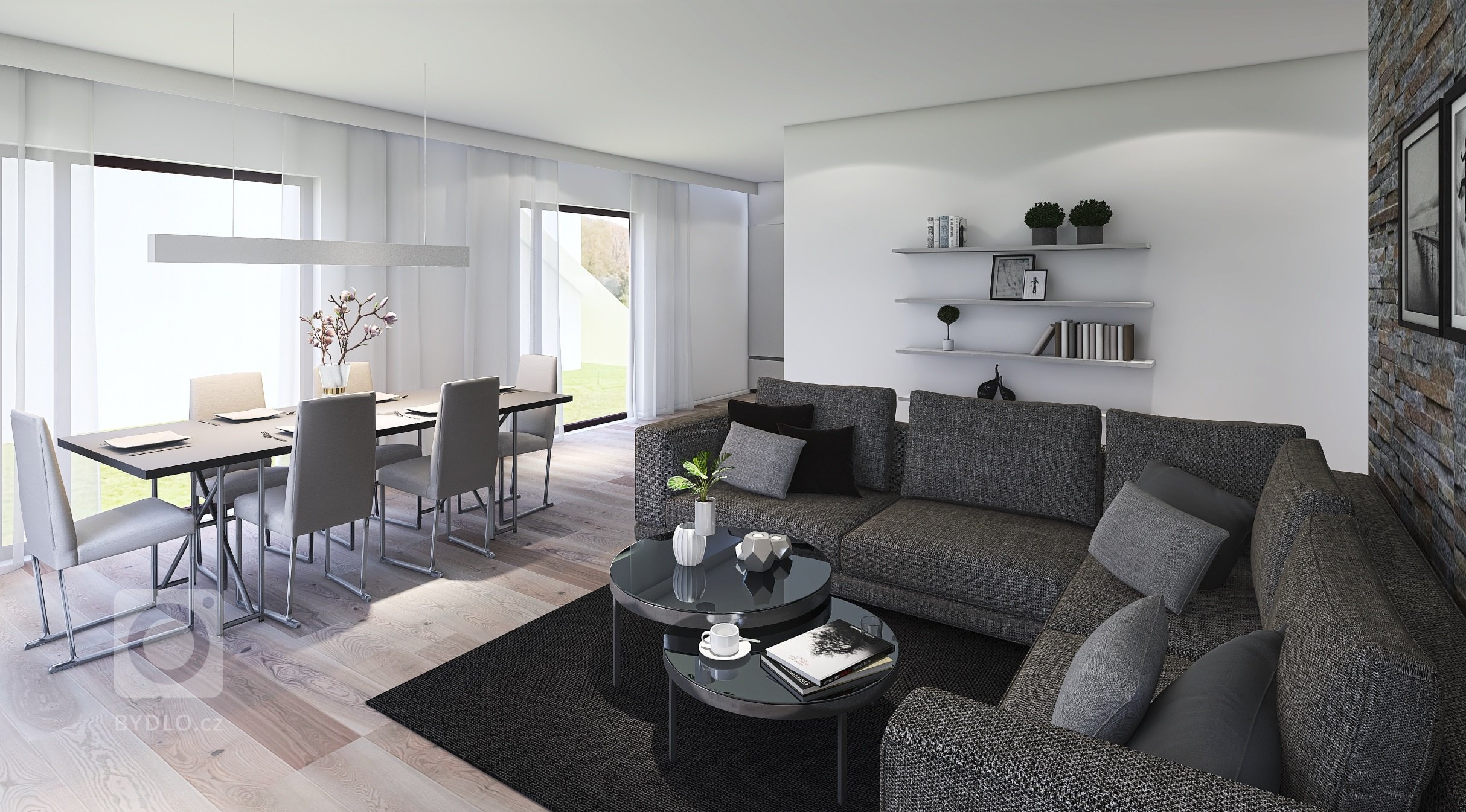 Prostorná a dispozičně velmi efektivně řešená dřevostavba do patra. Dominantou je velký obývací pokoj, doplněný koupelnou a samostatným WC. V patře se nachází…