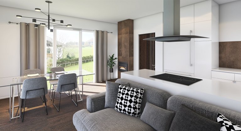 Menší patrová dřevostavba je efektivním řešením menšího pozemku a přesto větší užitné plochy. Přízemí i horní patro mají svoji koupenu. V patře se nachází…