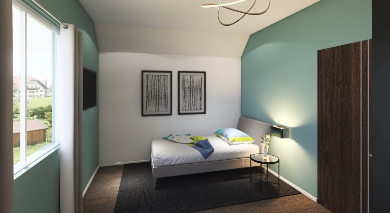 Menší patrová dřevostavba je efektivním řešením menšího pozemku a přesto větší užitné plochy. Přízemí i horní patro mají svoji koupenu. V patře se nachází…