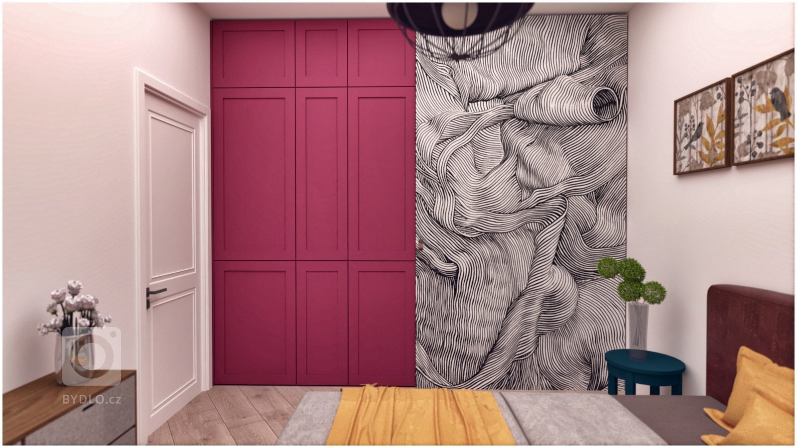 Snažili sme sa vytvoriť farebne pestrý interiér, plný hravých a zaujímavých detailov, ktoré Vás ako dúfame milo prekvapia ( šikmo uložená podlaha, lampa…