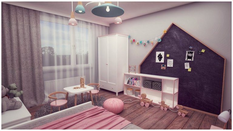 Detská izba je vždy také malé kráľovstvo. Tentokrát mu bude vládnuť malá princezná, ktorej sme návrhom spravili veľkú radosť... :-)
