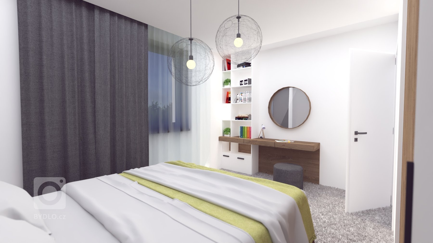 Návrh interiéru, v ktorom sme sa snažili hravým spôsobom zachytiť záujmy a potreby budúcich&nbsp; obyvateľov :-)
