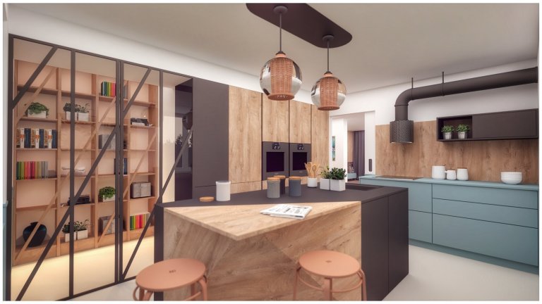 Keby sme chceli tento interiér popísať pár slovami, určite by sme si vybrali tieto: šikmé línie, prírodné materiály, pohoda a hravosť...&nbsp;&nbsp;
