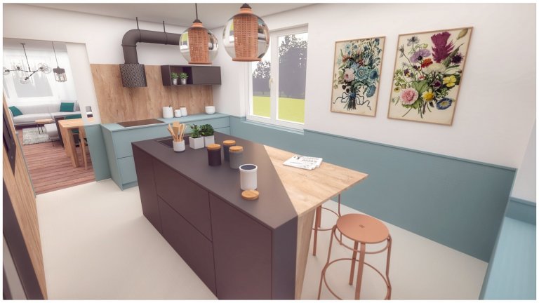 Keby sme chceli tento interiér popísať pár slovami, určite by sme si vybrali tieto: šikmé línie, prírodné materiály, pohoda a hravosť...&nbsp;&nbsp;
