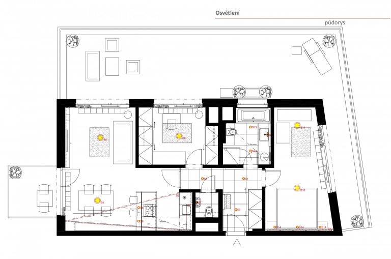 Půdorys Osvětlení