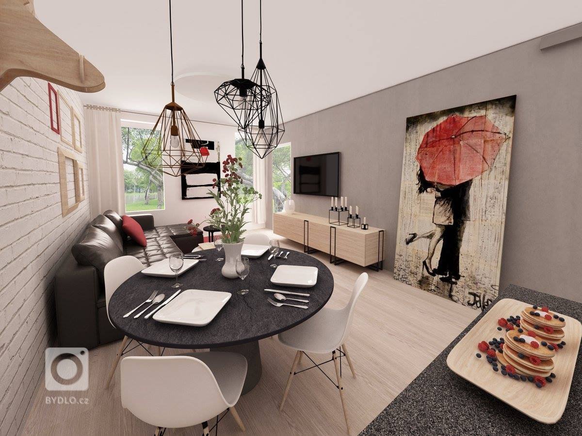 The only wish of our new client - vintage and scandinavian design lover - was to place her beloved picture with a kissing couple under the red umbrella. How…