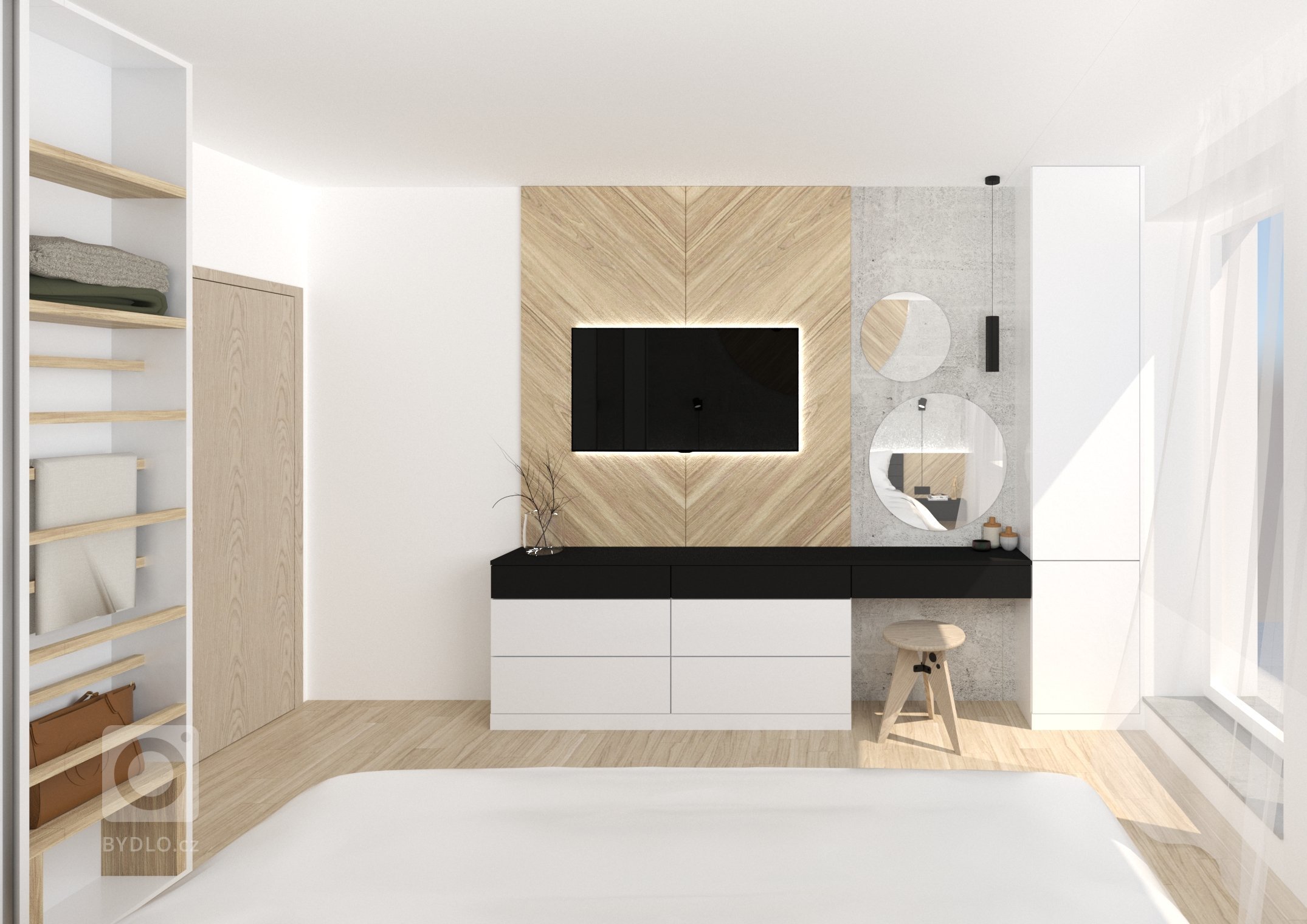 Po předchozí spolupráci na návrhu dětských pokojů pro jejich tři ratolesti nás rodiče oslovili, abychom vytvořili nové útočiště i pro ně. V ložnici si přáli…