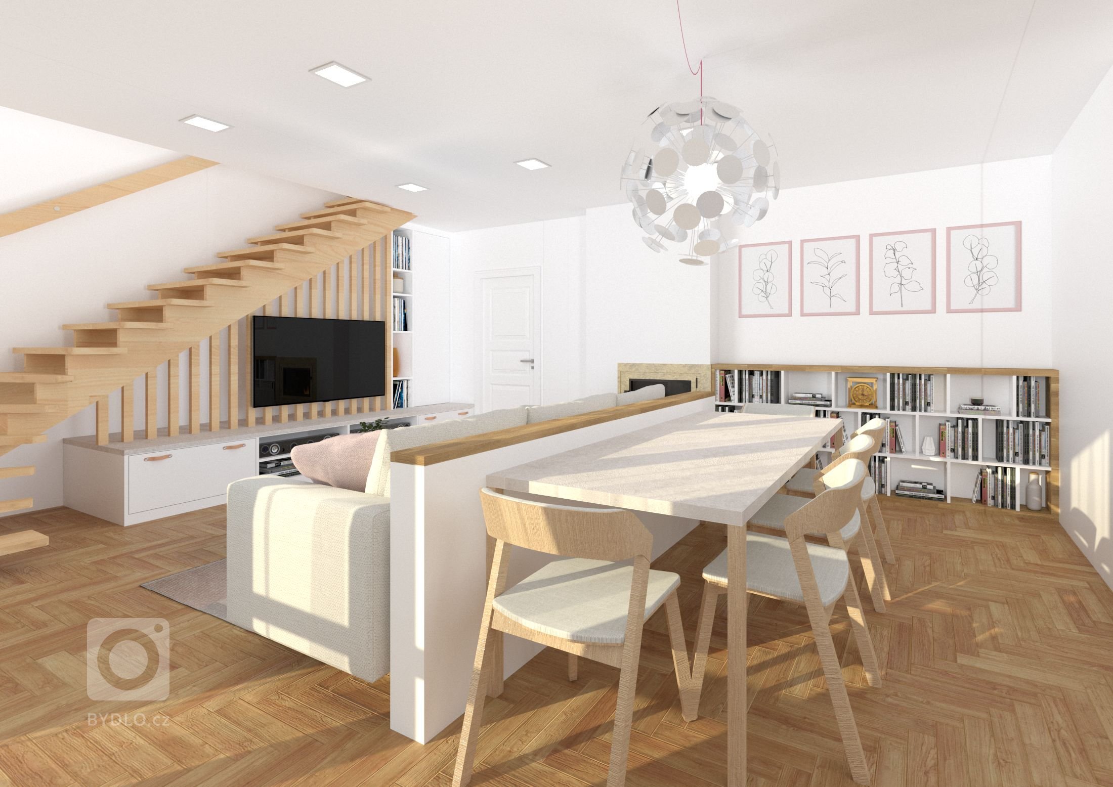 Čtyřčlenná rodina se rozhodla pro rekonstrukci svého obývacího pokoje a předsíně zejména z&nbsp;praktických důvodů. Předsíň nedisponovala dostatečnými úložnými…