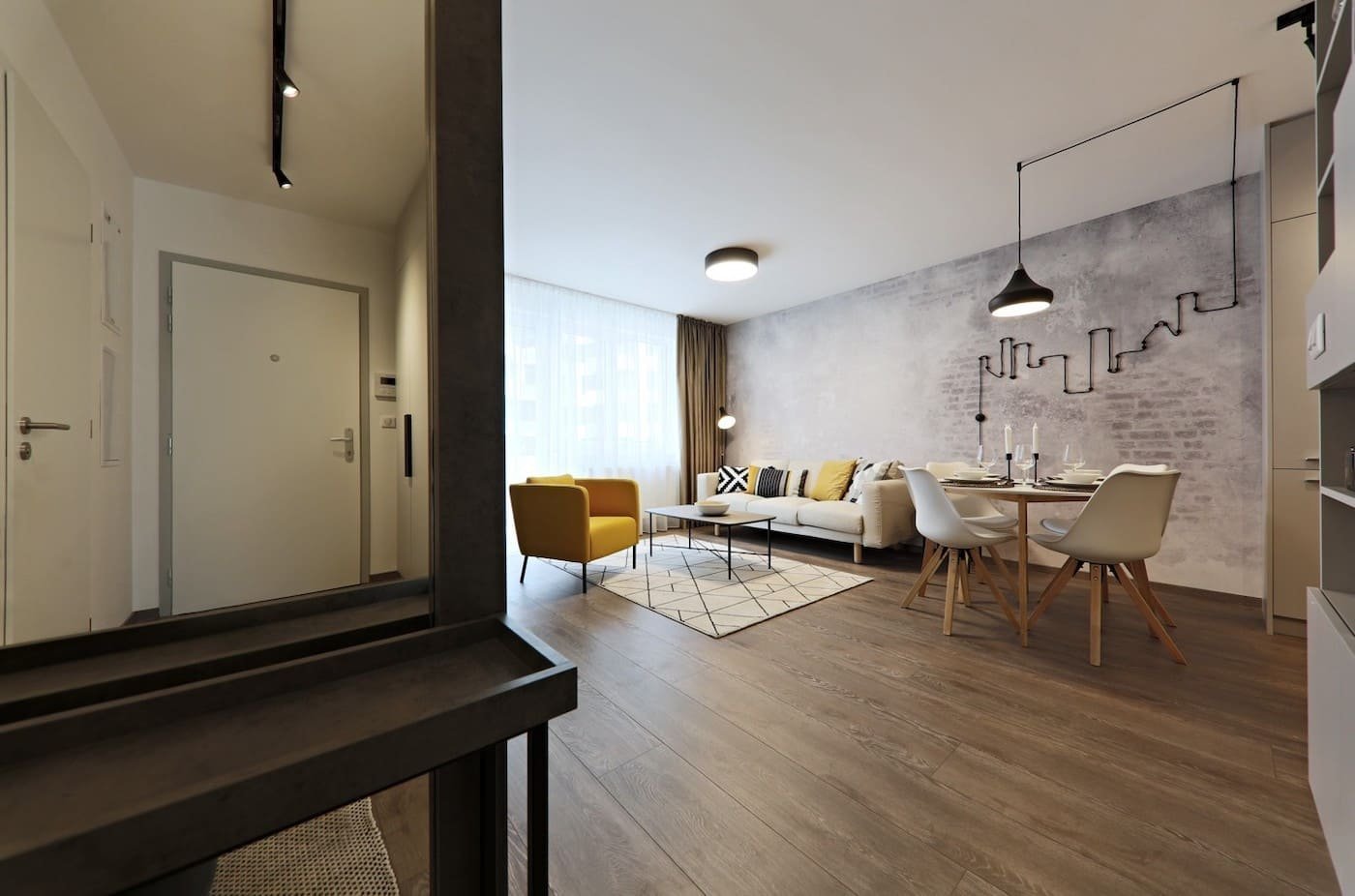 Chlapský interiér v industriálním stylu