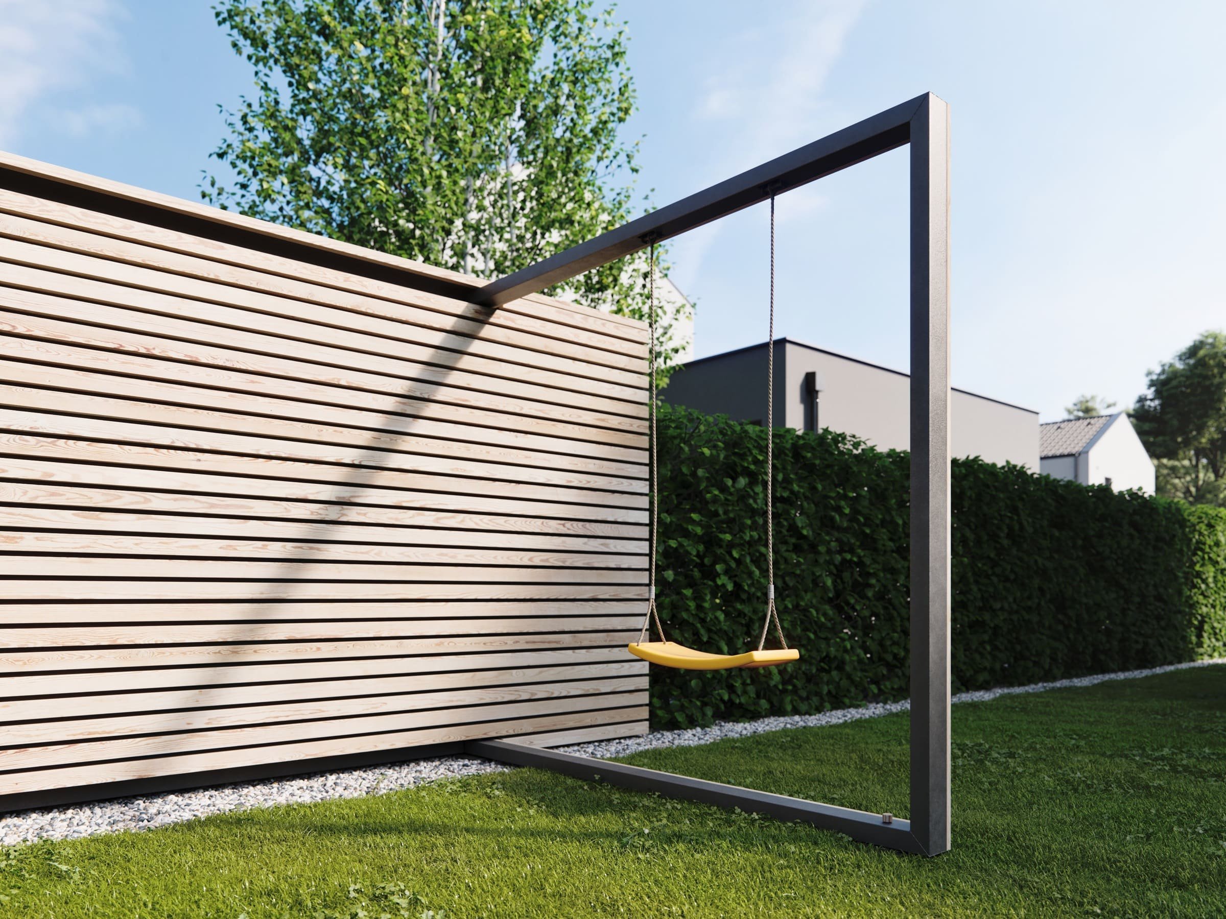 Chytrý plot v sobě ukryje pergolu, posezení či věšák na prádlo