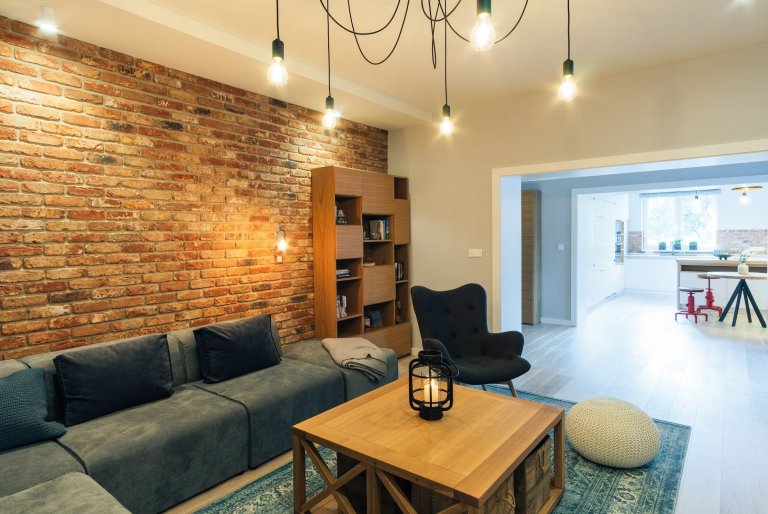 Moderní interiér s výhledem na Tatry