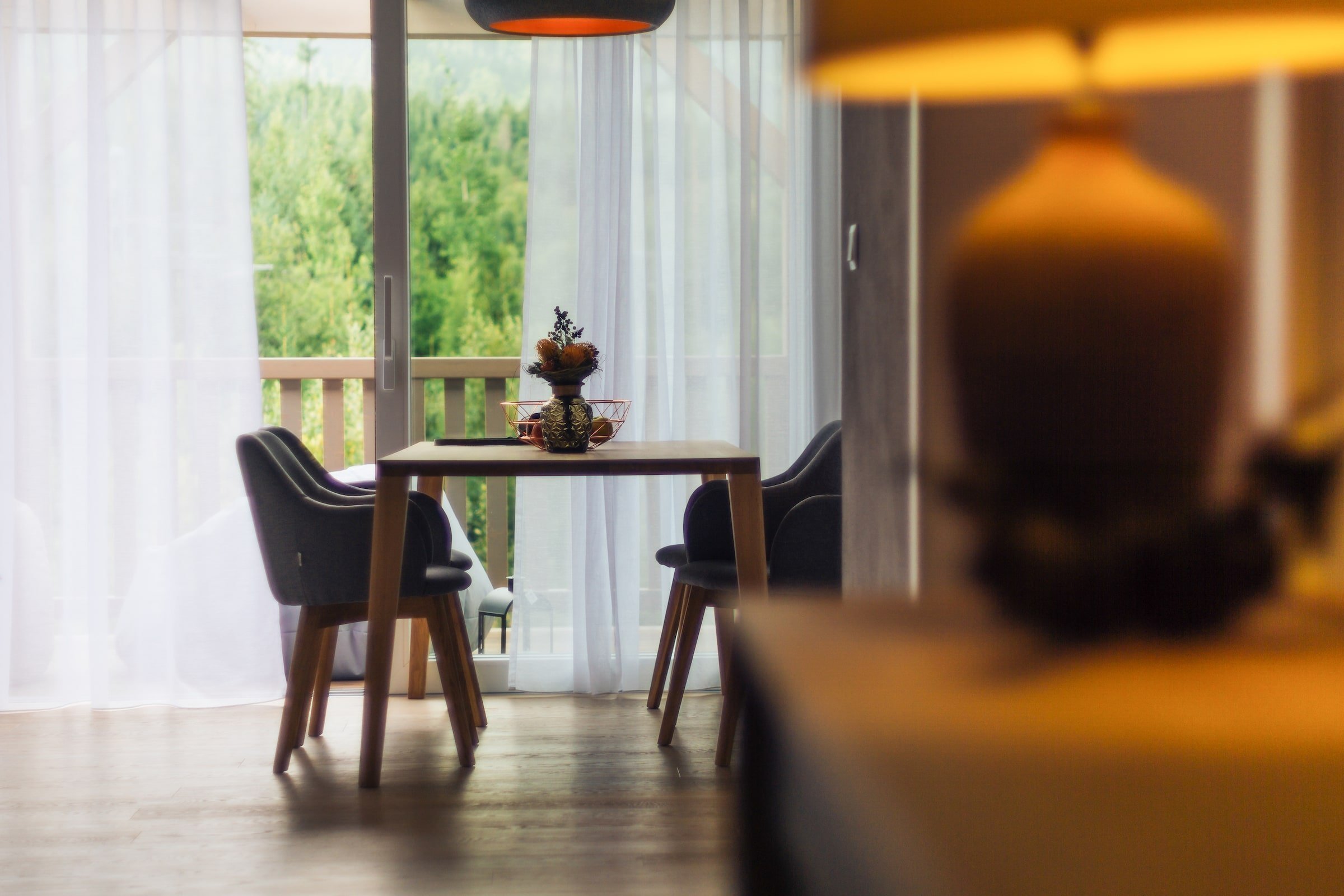 Moderní interiér s výhledem na Tatry