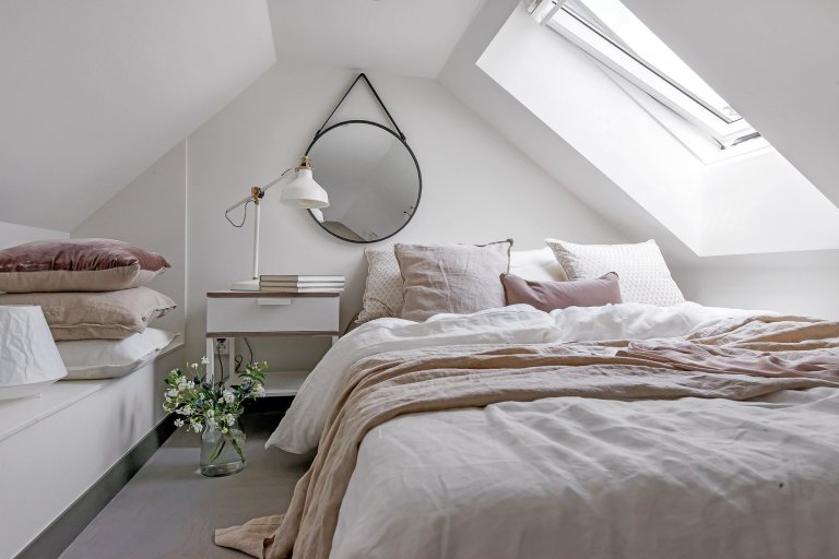 Moderní podkrovní byt ve Stockholmu