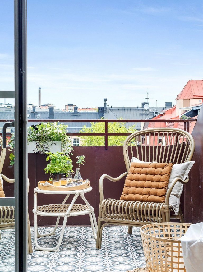 Moderní podkrovní byt ve Stockholmu