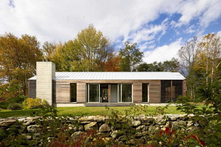 Prefabrikovaný prázdninový dům v Hudson Valley