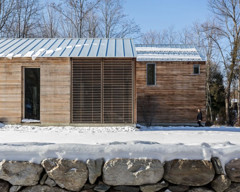 Prefabrikovaný prázdninový dům v Hudson Valley