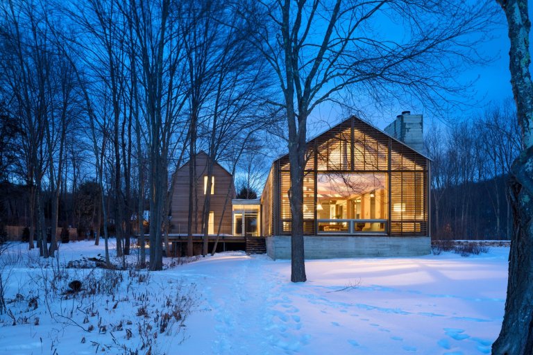 Prefabrikovaný prázdninový dům v Hudson Valley