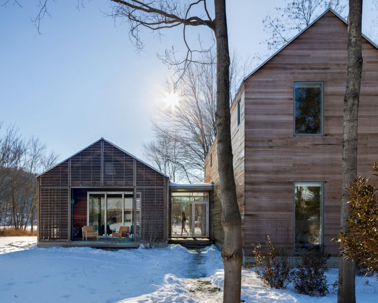 Prefabrikovaný prázdninový dům v Hudson Valley