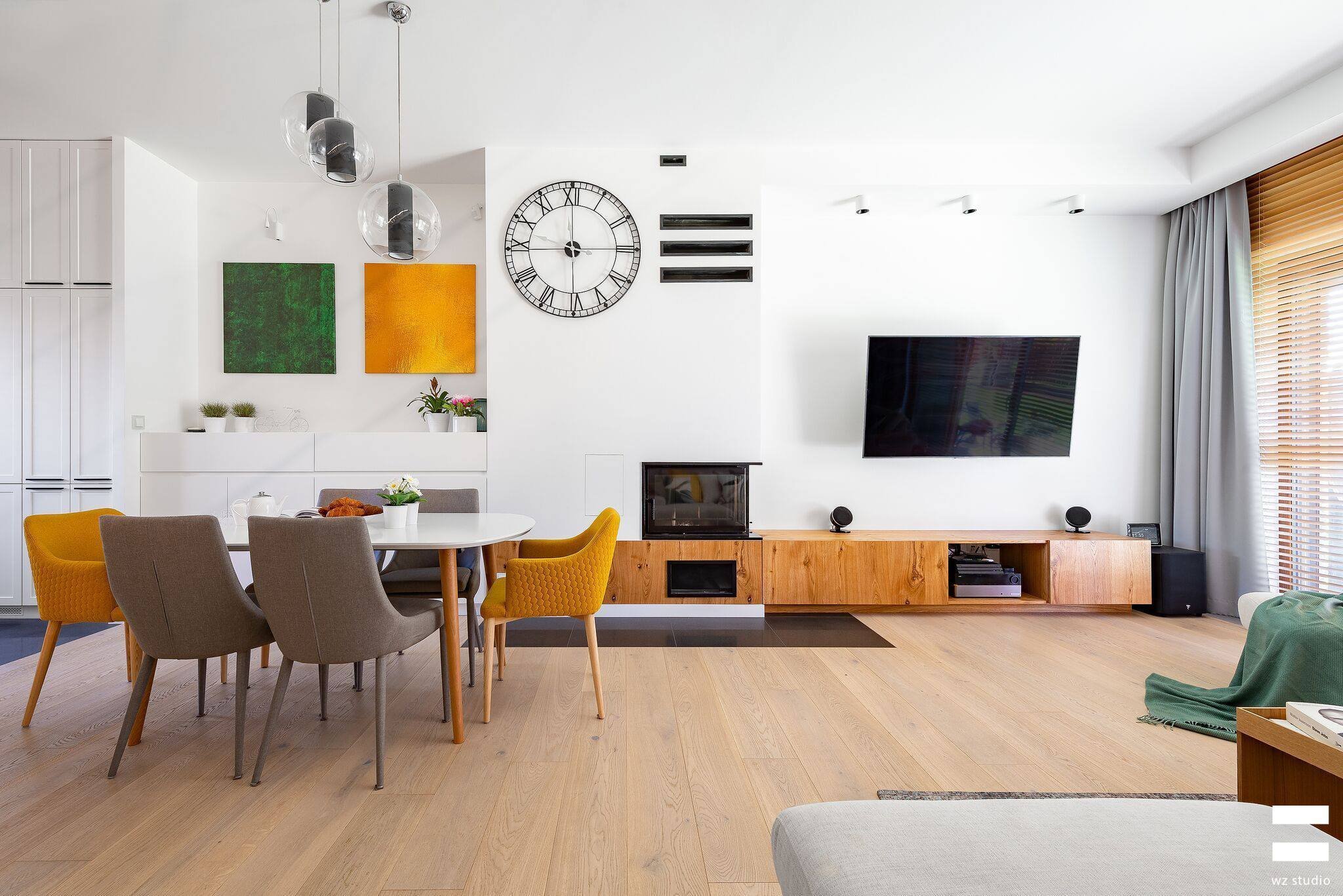 Svěží interiér domu ve Varšavě